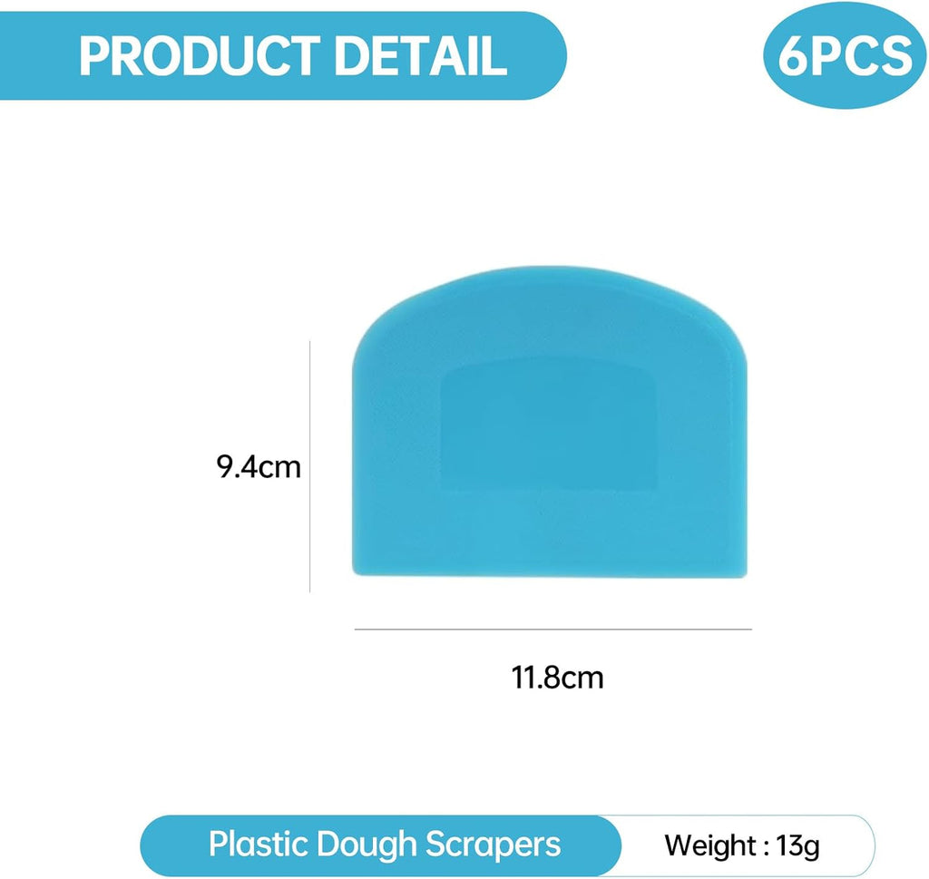 Flexible plastic dough scraper & cutter