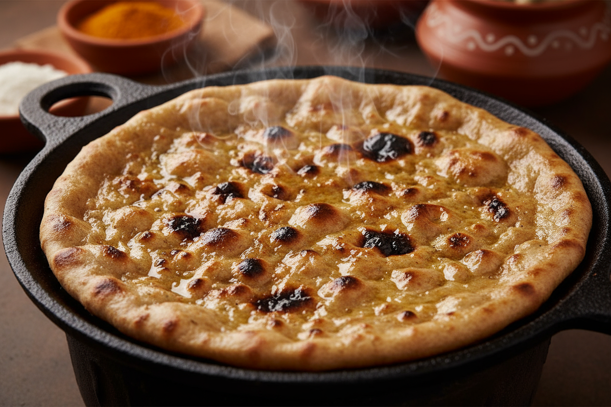 hotplate baked naan bread