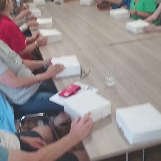 Unboxing video taken at Hendy Gwilli community centre