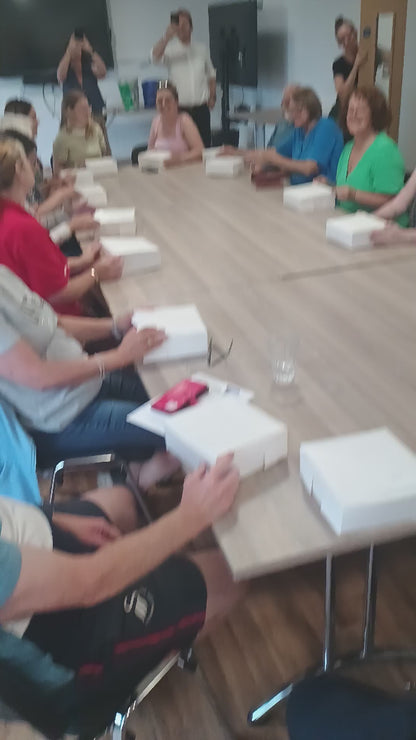 Unboxing video taken at Hendy Gwilli community centre